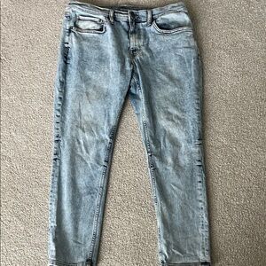Original Use Men's Denim Jeans in Light Blue slim taper fit 34x30
